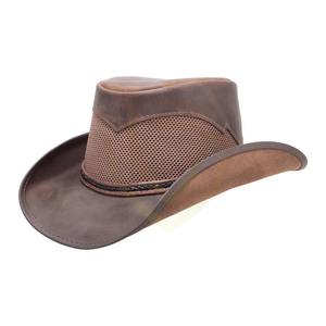 Sombreros de Vaquero de Cuero al por Mayor, Estilo Vintage Personalizado, Sombreros de Vaquero de Cuero Marrón - Product Image 6