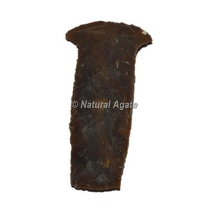 Punta de Flecha Tallada en Piedra de Ágata Natural, Estilo Antiguo, Arte Folclórico Indio para Sanación y Feng Shui - Product Image 4