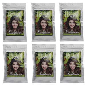 Colorant pour cheveux en poudre au henné brun organique à base de plantes Colorant semi-permanent pour cheveux noirs - Product Image 6