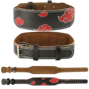 Anime Cowhide Leather <b>Back</b> <b>Support</b> Weightlifting Power Belt with Metal Buckle Customizable Size & Heavy Duty Construction - Product Image 2