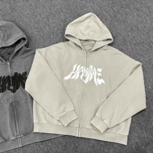 Fashion Streetwear Wholesale Oversized 500gsm Loose Custom Vintage Y2k Washing <b>Sun</b> Faded Zip Distressed 100% Cotton Hoodies - Product Image 4