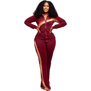 Produits de dropshipping 2025 : Survêtements de sport 2 pièces pour femmes, style jogger, avec poches - Product Image 1