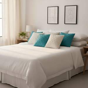 SOGA Ensemble de 6 housses de coussin en tricot torsadé turquoise, crème et gris anthracite de 45 cm – Housse de coussin haut de gamme - Product Image 5