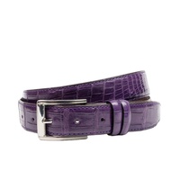 Cinturón de Cuero Azul Marino Genuino Hecho a Mano, Accesorio de Lujo para Hombre, Estilo Vintage, Hebilla de Acero, Duradero, Alta Resistencia, 1-1.5 Pulgadas, Formal