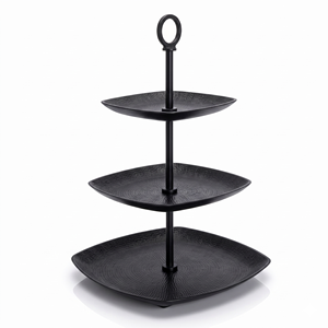 Golden Two-<b>Tier</b> Metal <b>Cake</b> Stand Multi-Layer Dessert Display Reusable Hand Wash Only Cupcake Holder Serving Tray For Parties - Product Image 3