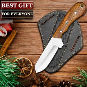 Cuchillo Bull Cutter de 8 Pulgadas con Hoja Recta de Acero Inoxidable, Mango de Madera, Punta Caída, para Camping, Caza, Pesca y Supervivencia al Aire Libre - Product Image 4