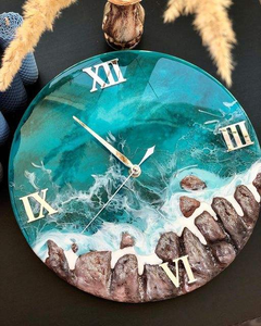 Buy Direct Manufacturer 14 Inches / 35 cm Resin Wood Wall <b>Clock</b> Epoxy Wood Wall <b>Clock</b> Live Edge Rustic Olive Wood Wall <b>Clock</b> - Product Image 1