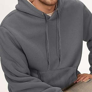 Long Sleeve Pullover Tops Solid Sweatshirt Men Thick Fleece Hoodies Hooded Sweatshirts Fleece <b>Lined</b> Winter Velvet Warm <b>Coat</b> - Product Image 3