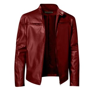 Men's <b>Zip</b> <b>Up</b> Leather <b>Jacket</b> - Casual Design - Smooth Feel - Great Everyday Outerwear - leather <b>jackets</b> <b>jacket</b> for men - Product Image 2