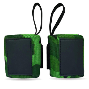 Sangles de soutien réglables pour poignet, vert camouflage, fermeture auto-agrippante, pour musculation, entraînement de force, sécurité sportive - Product Image 1