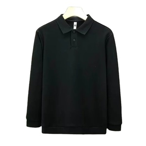 Polo brodé en coton de soie glacée à manches longues pour hommes, vente à chaud, polo décontracté et respirant pour hommes, nouvelle collection automne - Product Image 1