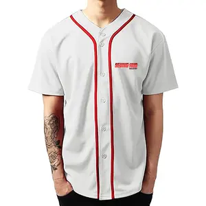 白色廉价衬衫空白普通棒球衫定制透气棒球衫男式棒球衫