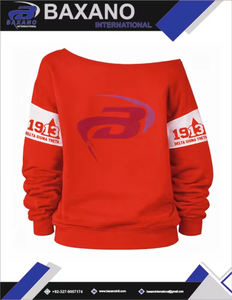 Delta |   Sigma |   Sweat-shirt tricoté à épaules dénudées Theta Sorority 1913 et motif lettres grecques avec logo personnalisé sur le devant pour fête - Product Image 6