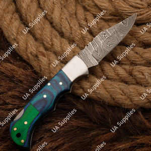 Couteau pliant professionnel à lame en acier Damas, manche en bois Pakka, EDC, chasse, camping, pêche, tactique, vente en gros, personnalisable, OEM - Product Image 3