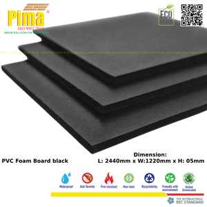 Feuille de panneau de mousse PVC WPC 0.6G/cm3 densité 5mm couleur noire panneaux muraux anti-termites imperméables pour la conception de meubles - Product Image 4