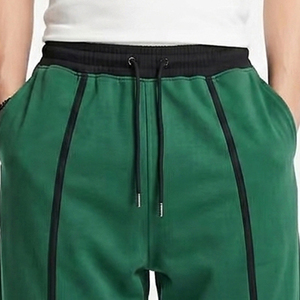 Pantalones Deportivos Verdes con Ribete Estructural Negro, Cintura con Cordón Ajustable, Pantalones Deportivos Holgados para Invierno, Ropa Urbana para Hombre - Product Image 6
