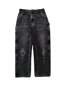 Pantalones de mezclilla holgados para hombre, lavado ácido, corte recto, desgastados, estilo urbano, con logo personalizado, multibolsillos, primavera - Product Image 5