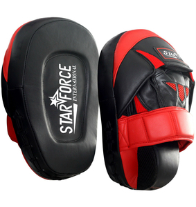 Custom Boxing <b>Focus</b> Mitts Artificial Leather Wrist Strap Hook-and-Loop Closure Unisex MMA Kickboxing OEM Factory Supplier - Product Image 2