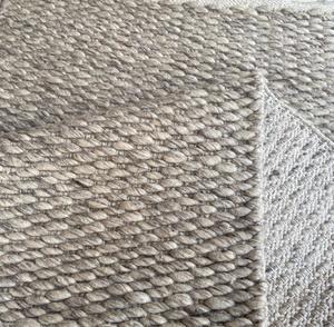 Alfombra de Lana Abstracta Hecha a Mano, Color Gris Natural |   Alfombra de Lana Texturizada Tejida a Mano, Ecológica y Apta para Mascotas, para Sala de Estar y Dormitorio - Product Image 6