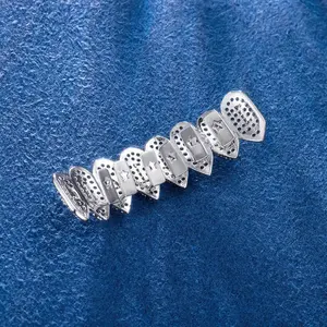 Grillz personnalisables multicolores en argent sterling fin de qualité supérieure, avec diamants de laboratoire de clarté VVS, préfabriqués - Product Image 4