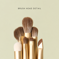 Ensemble de 7 pinceaux de maquillage pour les yeux en fibres synthétiques, pinceaux de mélange pour fards à paupières, vente en gros, RTS, logo personnalisé, marque privée, OEM, directement de l'usine