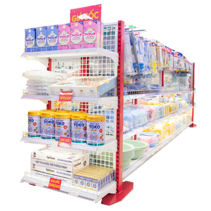 Étagère de supermarché robuste à 5 niveaux, présentoir autoportant en métal réglable pour la vente au détail - Product Image 1