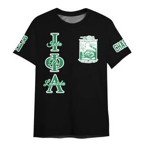 Camiseta Negra Iota Phi Lambda con Cuello Redondo, Estilo Capítulo Personalizado, Unisex, Inspiración Griega, Manga Corta, Informal - Product Image 5