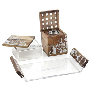 Brûleur de Bakhoor Oud Royale en bois de santal indien, incrustation de nacre, 100% naturel, luxe fait main, écologique, coffret cadeau religieux, cadeau spirituel pour l'Aïd - Product Image 2