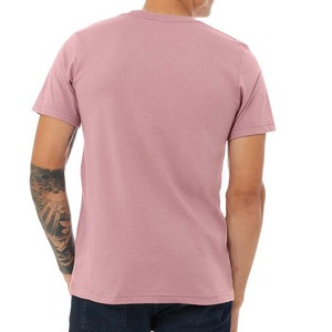 T-shirt décontracté pour homme, taille plus, 100% coton jersey tricoté, couleur unie, coupe classique, manches courtes, col rond, séchage rapide, respirant - Product Image 4