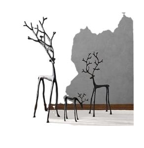 ชุดเรนเดียร์3ชิ้นสำหรับตกแต่งคริสต์มาสสีดำเคลือบทำจากอลูมิเนียมเนื้อบาง - Product Image 1