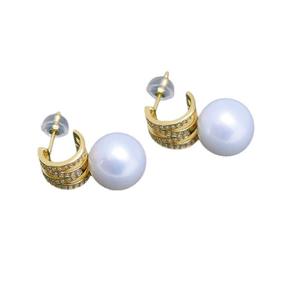 Zhuji Danshui 11-12mm White Round S925 Silver <b>Earrings</b> Strong Light Fine <b>Dangle</b> Flaws <b>Pearl</b> Wholesale - Product Image 5