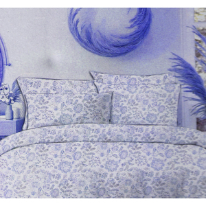Ensemble de taie d'oreiller en poly coton doux brodé classique pour relooking de chambre à coucher facile à laver et durable - Product Image 1