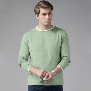 Camisetas Duraderas de Manga Larga para Hombre, Directamente del Fabricante en Pakistán, Camiseta de Algodón a Rayas Casual de Manga Larga de Alta Calidad - Product Image 1