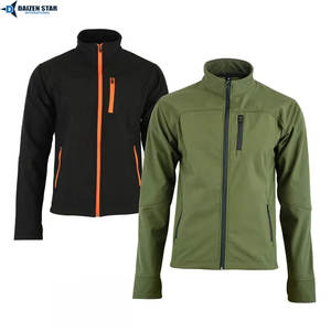 Heavy Duty Workwear Soft Shell Industrial Safety <b>Jacket</b> with Stand Collar Front Pocket Hooded Design - Product Image 4