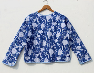 Veste courte matelassée en coton à imprimé floral, style bohème, veste bomber en coton pour femmes au meilleur prix - Product Image 6