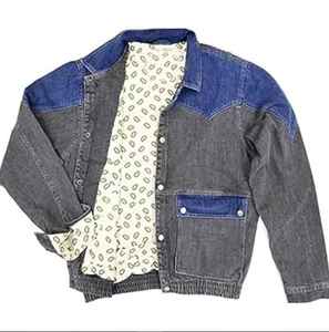 Chaqueta de Lona Vaquera Retro Vintage para Hombre al por Mayor con Cuello Alto y Diseño de Dibujos Animados |   Ropa Exterior Personalizable OEM/ODM de Secado Rápido y Transpirable - Product Image 6