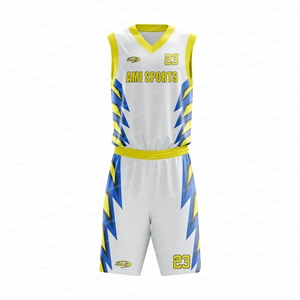 Conjunto de Uniforme de Baloncesto Personalizable de Última Generación, 100% Poliéster, Transpirable, Diseño sin Mangas, Ajuste Cómodo, Colores y Logotipo Personalizados para el Equipo - Product Image 5