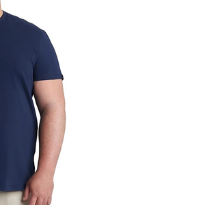 เสื้อยืดออกกำลังกายผู้ชายทรงสลิมฟิต ผ้าฝ้าย 95% แขนสั้น สำหรับวิ่งและฝึกซ้อม ลายเรียบ ทอแบบเรียบ ย้อมสีพื้น - Product Image 4
