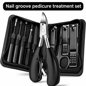 ชุดตัดเล็บเท้าสีเงิน 9 ชิ้น พร้อมที่ตัดเล็บขบสีแดง ชุดทำเล็บมือและเล็บเท้า มีดตัดเล็บเท้า ที่ตัดเล็บขบ พร้อมกล่องเก็บ สำหรับชุดดูแลเล็บ - Product Image 6