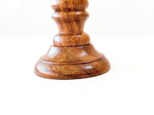 Handmade Brown Wooden Round Candle <b>Holder</b> Pillar Stand <b>Tealight</b> Candlestick for Home Wedding Garden Decor - Product Image 3