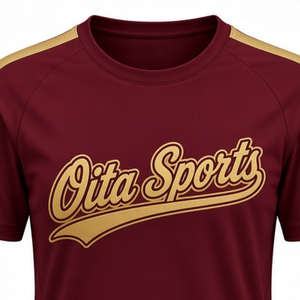Maillot de sport athlétique à manches courtes couleur bordeaux et or pour équipe, haut d'uniforme d'entraînement de performance, tenue de compétition - Product Image 3