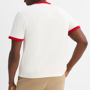 <b>Tshirts</b> for Men Ringer T shirt Retro Fit Wholesale Cotton Blank <b>Tshirt</b> Customised Logo Design Short-sleeve Solid Colour <b>Tshirt</b> - Product Image 2