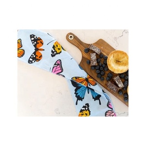 Papillon élégant brodé marocain rétro réutilisable décoration de mariage nappe cuisine essuyage vaisselle nettoyage torchons - Product Image 1