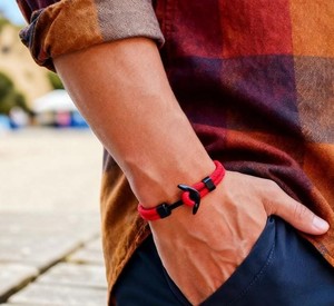 Handmade Adjustable Braided Leather and Cotton <b>Rope</b> <b>Bracelet</b> for Children's Cute Style - Product Image 1