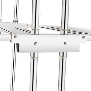 Four Layer Stainless Steel <b>Clothes</b> <b>Drying</b> <b>Rack</b> Large <b>Foldable</b> Movable Laundry Organizer Space Saving Standing Stand With Wheels - Product Image 5
