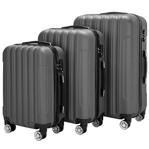 Set di valigie da viaggio multifunzione grigio scuro 3-in-1 di grande capacità - Product Image 4