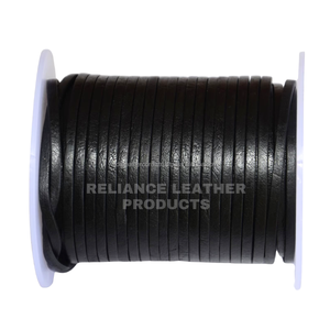 Export Quality 3mm Black Shine Flat <b>Leather</b> Cord for Jewelry Making <b>Leather</b> Strip - Product Image 5