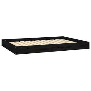 Lit pour chien en bois de pin massif durable, noir, 40,0 x 29,1 x 3,5 pouces, pour animaux de compagnie - Product Image 2