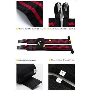 Bandes de maintien réglables pour poignets de sport, les plus vendues, avec logo personnalisé imprimé, faible MOQ, en polyester et nylon respirant, fermeture auto-agrippante pour - Product Image 3