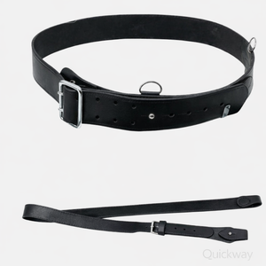 Ceinture en cuir véritable noir style Sam Browne avec sangle croisée – Ceinture de cérémonie formelle haut de gamme pour tenue de cérémonie - Product Image 1